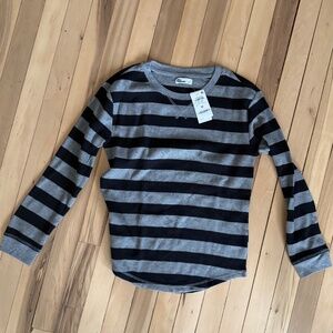 Epic Threads Big Boys Striped Thermal T-shirt, Medium 70-100 lbs
